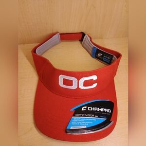 Champro OC Sports Red Visor Golfing Hat Adjustable
